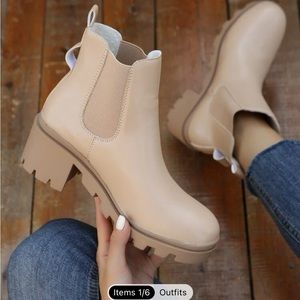 Tan colored booties
